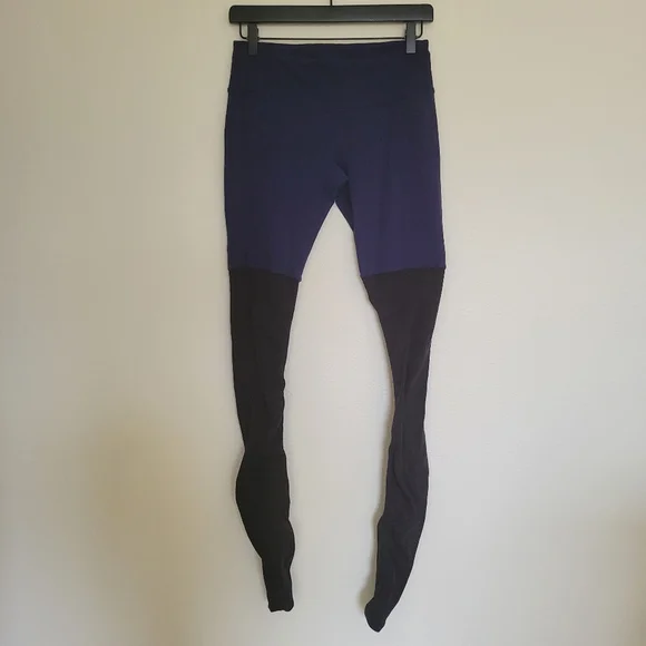 ALO Yoga Pants Jumpsuits Alo Two Tone Leggings Blue Black